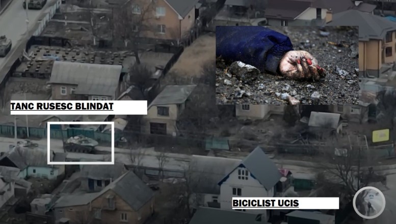 VIDEO. Femeia cu manichiură din Bucea este „biciclistul” spulberat fără motiv de tancurile lui Putin. Trupul ei a fost lăsat să putrezească în stradă de odioșii criminali aproape o lună de zile