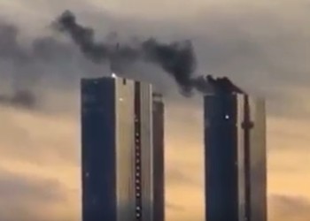 VIDEO Un incendiu a izbucnit în centrul Moscovei. A ars unul dintre zgârie-norii complexului "Capital Towers"