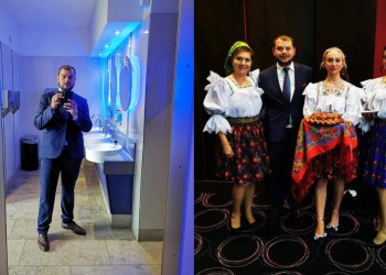 FOTO Vicepreședintele PNL Irlanda semnalează o întâlnire cu românii din Diaspora postând un ”selfie” realizat în veceul unui hotel. Cică așa arată ”o zi românească în frumoasa Irlanda”