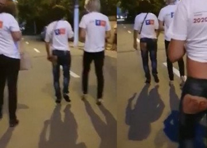 UPDATE. VIDEO. Mizerie de nedescris la adresa USR PLUS. Indivizi deghizați în homosexuali, cu fesele la vedere, au împărțit materiale electorale în numele alianței și s-au lăsat filmați în timp ce erau „puși pe fugă” de electorat. Claudiu Năsui: „E fake”