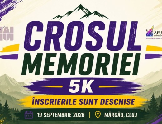 Vă invităm la CROSUL MEMORIEI – sâmbătă 19 septembrie, Calea Partizanilor din Munții Apuseni, comuna Mărgău, ora 11.30. Vă așteptăm!
