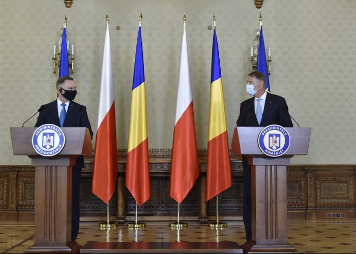 VIDEO Consolidarea Parteneriatului Strategic dintre România și Polonia. Klaus Iohannis s-a întâlnit la București cu omologul polonez: "Eu și președintele Duda am reușit să producem o schimbare de atitudine în NATO față de Flancul Estic"