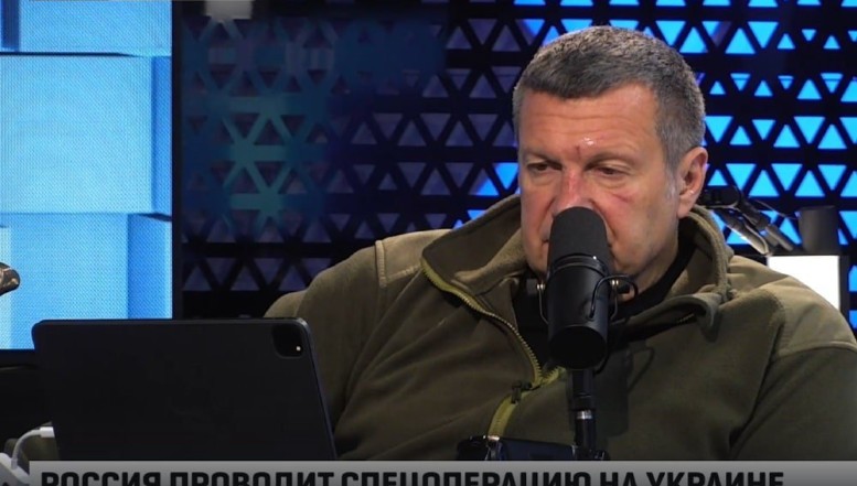 Cel mai important propagandist al Kremlinului a apărut în public cu fața plină de lovituri / Desfiguratul Soloviov a recunoscut că Rusia are probleme serioase în regiunile Herson și Harkov