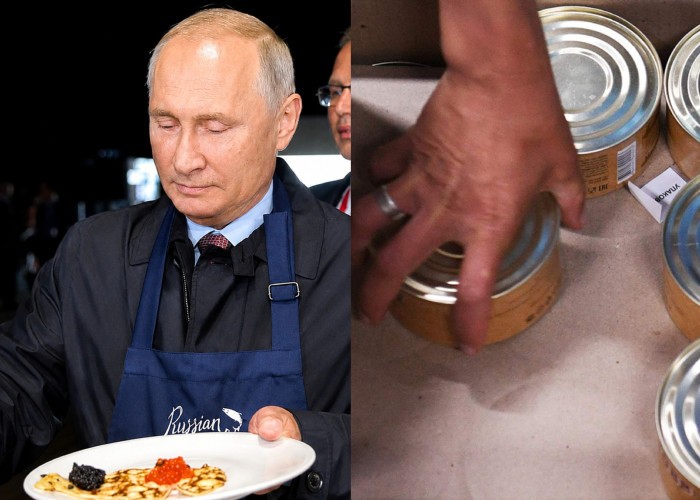 Regimul dictatorului Putin și-a băgat la regim soldații trimiși pe frontul din Ucraina. O anchetă scoate la iveală că militarii ruși sunt hrăniți cu conserve neconforme, care nu asigură necesarul energetic în condiții de efort fizic