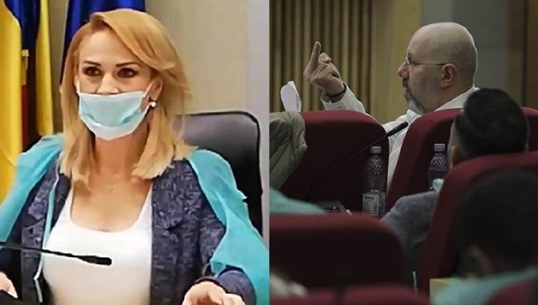 Show grotesc la PMB: Bădulescu a mitraliat cu gesturi obscene și i-a spus Anei Ciceală că e "criminală". Primărița pesedistă și-a pus masca greșit pe moacă