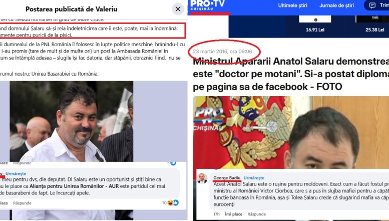 Ordin pe unitate. Anatol Șalaru, atacat și jignit suburban de unchiul de la Focșani al lui George Simion, de avocata infractoarei Elena Udrea și de ultra-dubiosul Valeriu Munteanu, deputat AUR și frate al lui Ruslan Munteanu, director adjunct în cadrul SIS Moldova în perioada arestatului Alexandru Bălan