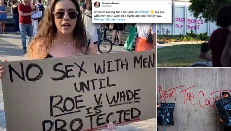 O aflăm și pe asta: în SUA, activistele stângii extreme au declanșat greva sexului, după decizia Curții Supreme privind avortul