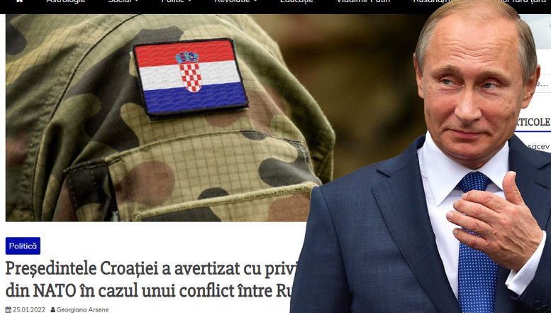 Propaganda Rusiei atacă NATO cu fake – news-ul retragerii Croației din Alianță. Adevărul din spatele dezinformării Kremlinului