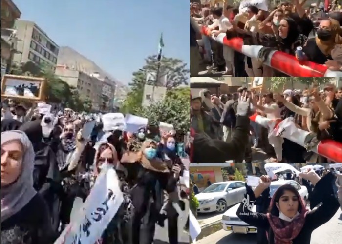 VIDEO. Protestele femeilor din Kabul iau amploare. Talibanii încearcă să disperseze mulțimea cu focuri de armă și lovituri de bâtă. Se scandează „Libertate” și „Moarte Pakistanului”, suspectat că ajută islamiștii să învingă rezistența din Valea Panjshir