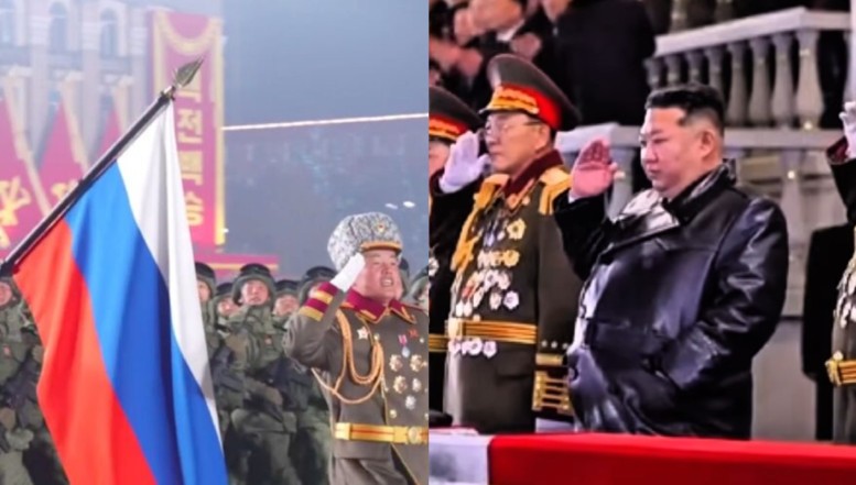 Ucraina reacționează dur după ce militarii nord-coreeni au defilat prin Phenian cu steagul Rusiei: "Ceea ce lipsește din această mascaradă propagandistică sunt cel puțin 6.000 de soldați nord-coreeni care au murit într-un război ilegal de agresiune la opt mii de kilometri distanță, cu care nu aveau nimic de-a face"