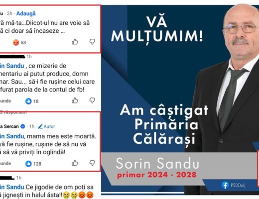 Un primar PSD din fieful Liei Olguța Vasilescu o înjură public orbil pe jurnalista Emilia Șercan, după ce aceasta a criticat o ironie gratuită a DIICOT la adresa lui Dragoș Pîslaru, arătând că „justiția nu se mai ferește să se comporte ca un actor politic, pe față, sfidător, arogant”