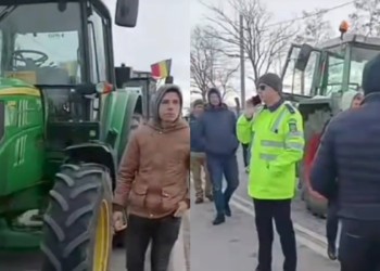 VIDEO Protestul degenerează în vama Siret. Protestatarii vor să blocheze un convoi militar: "Prioritate au ucrainenii sau noi, românii? Noi nu avem război". Poliția a intervenit