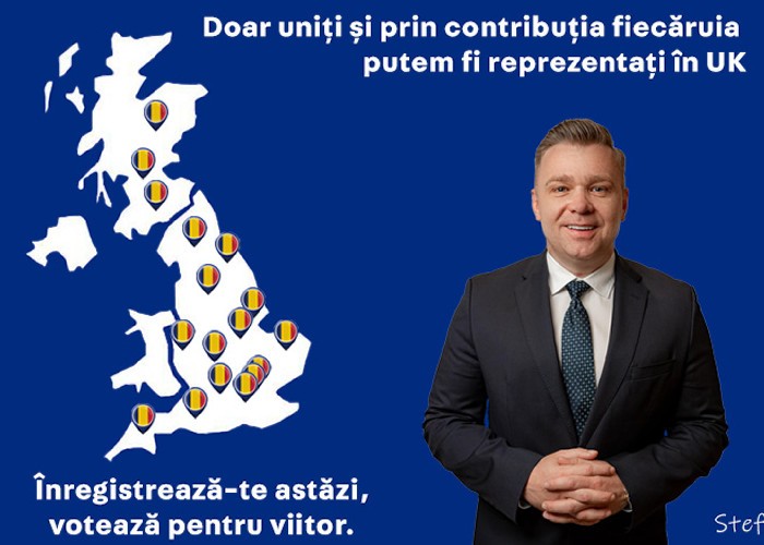 Pentru prima oară în istorie, românii stabiliți în UK au șansa să aleagă un viceprimar român al Londrei: antreprenorul de succes Bucovineanul-Voloșeniuc Ștefan, candidatul Partidului Conservator. A fost lansată platforma votprinposta.co.uk, care se adresează numeroasei comunități românești din Marea Britanie