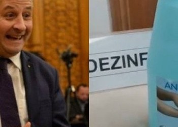 VIDEO Parlamentarii precum "Ciordache" nu pot fura sticlele cu dezinfectant, întrucât au fost lipite de mese