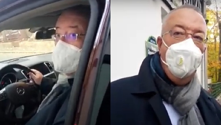 VIDEO Fostul jurnalist Bogdan Chirieac, surprins ieșind de la sediul PSD din Kiseleff. Acesta spune cu o crasă nonșalanță că NU a primit bani de la Băluță și Florea