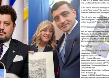 After Claudiu Târziu's statements, the USCC and other Ukrainian civic organizations ask in a letter the ECR party, led by Giorgia Meloni, to reject the candidacy of the Alliance for the Union of Romanians: "They have the same imperialist visions as the terrorist regime that unleashed on the territory of Europe the biggest war since World War II!"