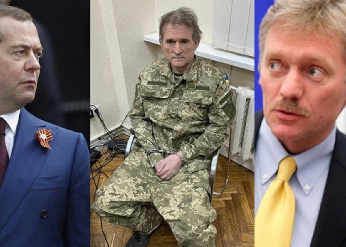 Kremlinul pretinde că se delimitează de Medvedchuk, în timp ce Medvedev amenință puterea de la Kiev: "Să încuie bine ușile noaptea!"