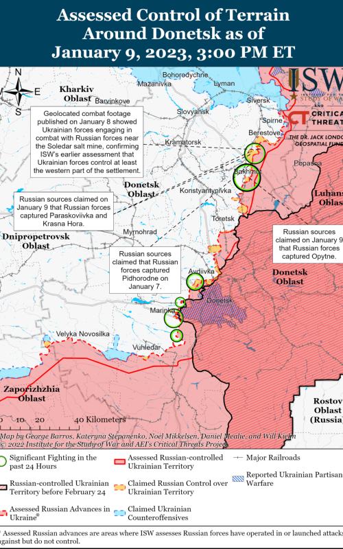 Donetsk Battle Map Draft January 09,2023