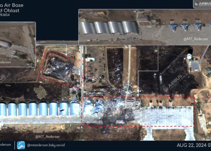 Atac reușit al dronelor ucrainene asupra bazei aeriene Marinovka din Volgograd, Rusia, care adăpostește nenumărate avioane de luptă / Distrugerile sunt vizibile din satelit