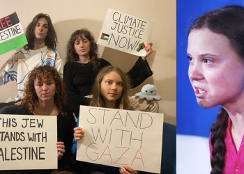Încălzire ideologică globală: Neomarxista Greta Thunberg, postare anti - Israel cu simbolistică nazistă în decor