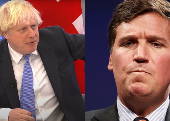 VIDEO Boris Johnson îl ia la țintă pe favoritul Kremlinului din mass-media americană: Ideile lui Tucker Carlson încep să infecteze gândirea din întreaga lume despre ceea ce reprezintă Putin