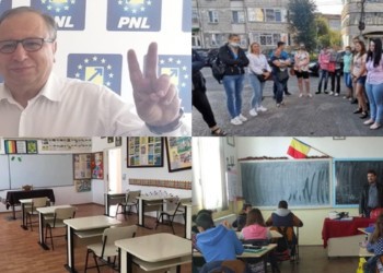 VIDEO Protest în Neamț contra politizării școlilor. PNL a schimbat din funcție o directoare care a avut rezultate excepționale, modernizând o școală din mediul rural la standarde europene, pentru a aduce în loc o membră de partid ce lăsase respectiva unitate de învățământ în paragină