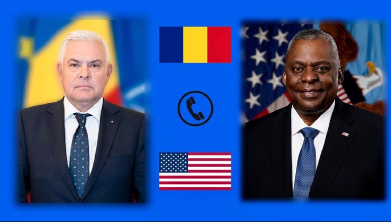 Ministrul Apărării, convorbire telefonică cu omologul american: "România rămâne pe deplin solidară cu Ucraina!". Ce au mai discutat cei doi înalți oficiali