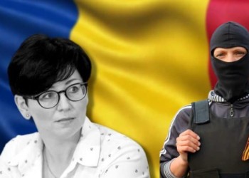 Agenta FSB Elena Pahomova, travestită în ”jurnalistă” NTV, înjură România: ”Tricolorul românesc e un pericol mult mai mare decât panglica Sfântului Gheorghe”. SIS ar trebui să o pună cu botul pe labe