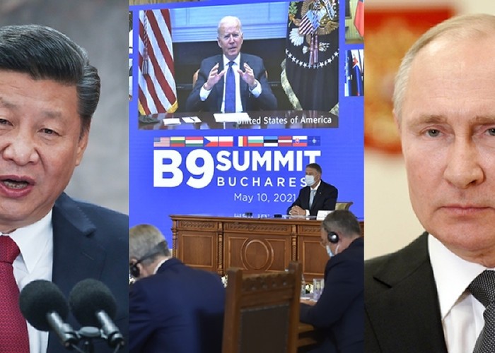 Statele B9, declarație comună contra Rusiei și Chinei. Klaus Iohannis i-a solicitat președintelui SUA Joe Biden sporirea prezenței militare a NATO în România