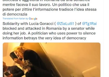 VIDEO. Presa din Italia scrie în termeni duri despre incidentul din România: „Lucia Goracci a fost sechestrată și atacată fizic la București de către senatoarea conspiraționistă Diana Șoșoacă”