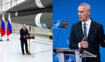 Tabloul moscovit al ipocriziei: După ce a amenințat nuclear țările NATO, în repetate rânduri, Kremlinul se plânge că secretarul general al Alianței "escaladează tensiunile" în prezent prin anunțul desfășurării de arme nucleare în postură operațională