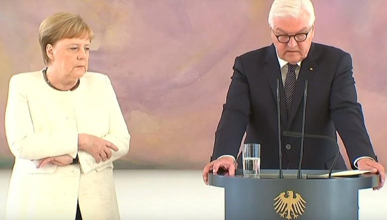 VIDEO Tremurăturile Angelei Merkel au recidivat. Este a doua criză de acest tip în ultimele două săptămâni