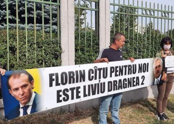 VIDEO. UPDATE. Protest și la Galați contra premierului: "Florin Cîțu pentru noi este Liviu Dragnea 2"