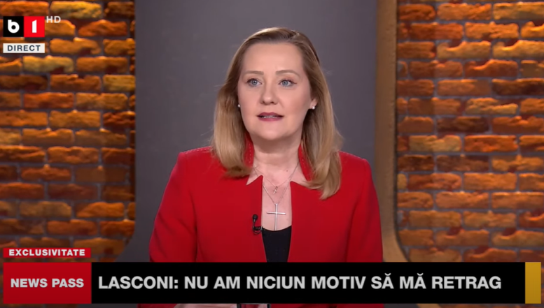 VIDEO. Elena Lasconi subliniază, din nou, că nu se retrage, catalogându-i drept „ratați” pe cei care pun presiune pe ea să renunțe / „Cei care intră într-o competiție și strigă la ceilalți să se retragă sunt niște loseri”. Candidata USR a fost singura care a acceptat invitația B1TV la o dezbatere cu mai mulți înscriși în cursa pentru Cotroceni
