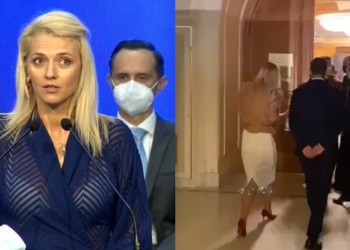 VIDEO Alina Gorghiu se maimuțărește prin Parlament. Jurnalistă: "Scoate niște onomatopee, îi îngână pe jurnaliști când adresează întrebări premierului"