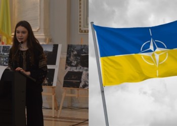 Jurnalista ucraineană Anna Neplii a lansat la București un apel către NATO: "Să învețe din istoria României: să aplice ceea ce numim «politica faptului împlinit»! În acest sens, Ucraina trebuie primită în NATO imediat!"
