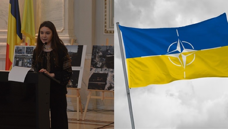 Jurnalista ucraineană Anna Neplii a lansat la București un apel către NATO: "Să învețe din istoria României: să aplice ceea ce numim «politica faptului împlinit»! În acest sens, Ucraina trebuie primită în NATO imediat!"