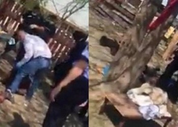 VIDEO. Un petrecăreț care a încălcat carantina a fost încătușat, înjurat și torturat de Poliție