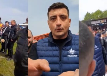VIDEO Extremiștii AUR lovesc din nou! Flancat de "deputatul-cuțitar" Darius Pop, George Simion agresează reprezentantul unui alt partid politic