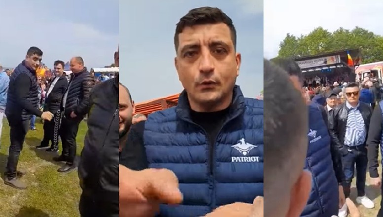 VIDEO Extremiștii AUR lovesc din nou! Flancat de "deputatul-cuțitar" Darius Pop, George Simion agresează reprezentantul unui alt partid politic