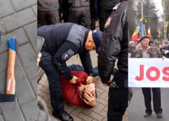 VIDEO Persoane dubioase și obiecte interzise: A noua duminică de proteste anti-guvernamentale la Chișinău, acțiuni susținute de Kremlin