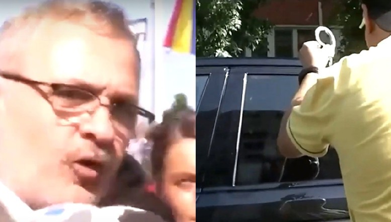 VIDEO Dragnea, la ieșirea din închisoare: "PSD nu mai e partid". Fostul pușcăriaș, urmărit cu o pereche de cătușe de revoluționarul Marian Ceaușescu