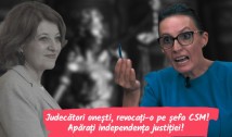 Peste 55.000 de români au semnat petiția pentru revocarea șefei CSM. „CSM și-a pierdut rolul de garant al independenței justiției. Consiliul, prin președinta sa, Elena Costache, apelează la metode de intimidare pentru a-și apăra pensiile speciale, însă nu intervine când marile dosare de corupție sunt închise”