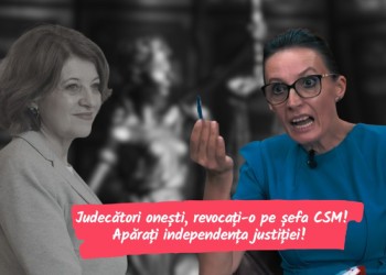 Peste 55.000 de români au semnat petiția pentru revocarea șefei CSM. „CSM și-a pierdut rolul de garant al independenței justiției. Consiliul, prin președinta sa, Elena Costache, apelează la metode de intimidare pentru a-și apăra pensiile speciale, însă nu intervine când marile dosare de corupție sunt închise”