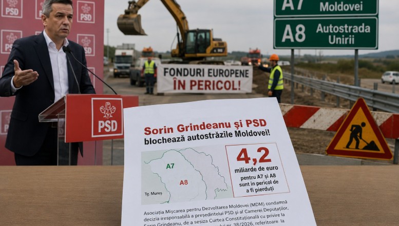 Sorin Grindeanu, acuzat că pune în pericol autostrăzile din Moldova, după ce a reclamat la CCR Ordonanța privind programul SAFE. „A7 – A8 nu sunt mofturi electorale, ci urgențe strategice naționale și europene. Să sacrifici dezvoltarea și siguranța a milioane de cetățeni pentru mize de partid este cinism politic extrem”
