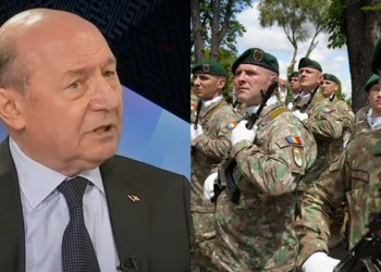 Băsescu recunoaște că în mandatele sale la Cotroceni a fost neglijată dotarea Armatei Române și avertizează că "România nu e capabilă să se apere singură în momentul de față".  Fostul președinte al României pledează pentru reintroducerea serviciului militar obligatoriu