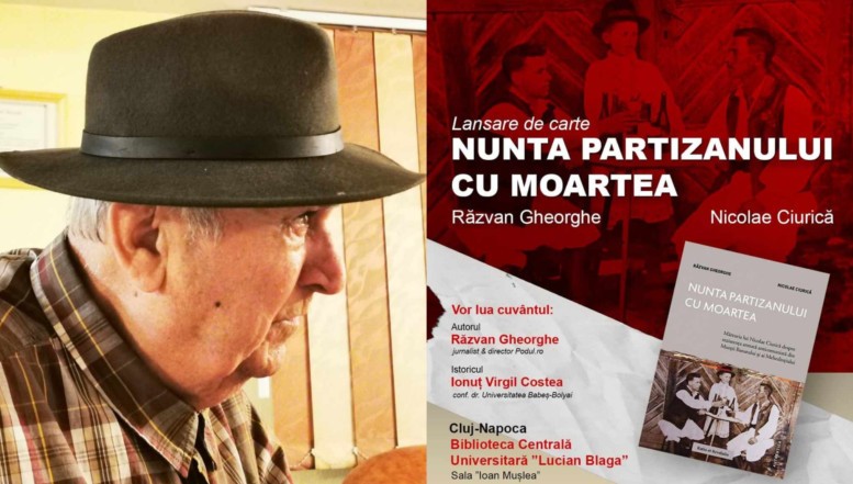 Volumul ”Nunta partizanului cu moartea” va fi lansat la Cluj-Napoca, joi 3 octombrie! Detaliile evenimentului. O descindere incisivă înlăuntrul organizației colonelului Ion Uță, cea mai ofensivă grupare de rezistență armată din România comunizată și ocupată de trupe rusești