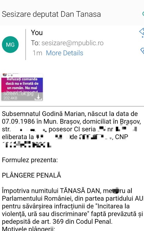 marian godina plangere penala tanasa