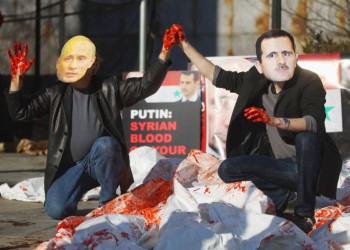 Șueta Măcelarilor! În timp ce omoară copii, cot la cot, în Siria, Putin și Bashar al-Assad s-au felicitat reciproc, la Moscova...