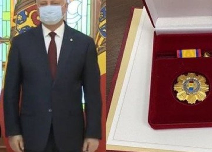 Sfidare în plină campanie electorală: rusofilul Dodon l-a decorat pe un fost șef al unei organizații criminale cu ordinul Gloria Muncii! Kitaeț, partenerul împușcatului Valeri Rotari